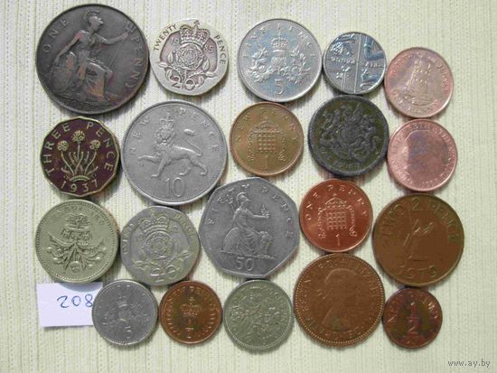 21 монета Великобритании и островов