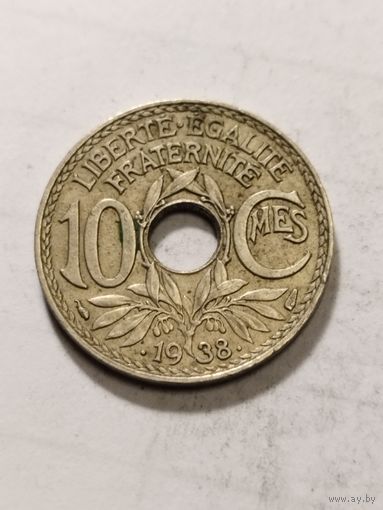 Франция 10 сантим 1938