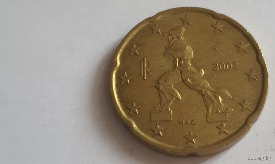 Италия 2002 20 евроцентов