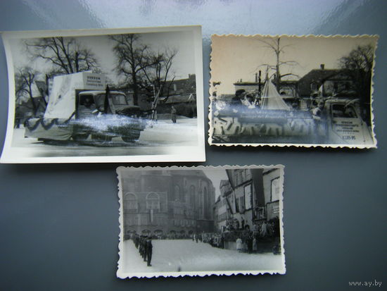 3 шт. Фото 1950е годы. Совместный парад в Германии на 1МАЯ. СССР-ГДР.