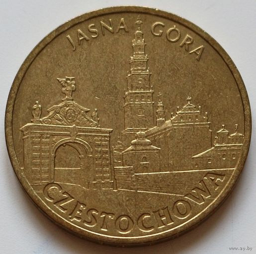 Польша 2 злотых 2009 год "Города Польши - Ченстохова"