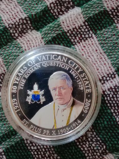 Палау 1 доллар 2009  Ватикану 80 лет папа Пий 10