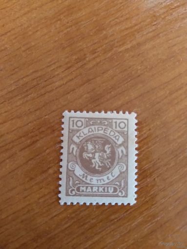 1923 Мемель Клайпеда чистая клей наклейка герб Погоня (5-2)