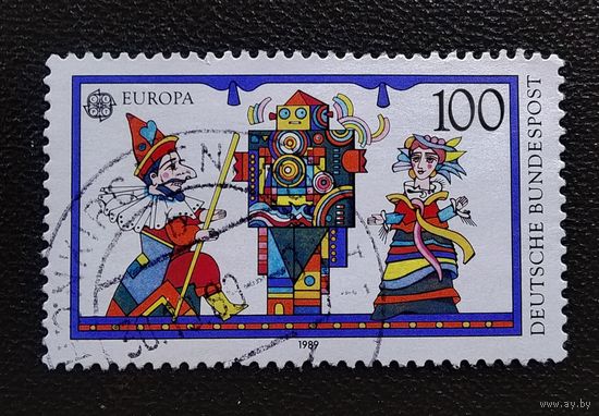 Марка Германия 1989 год Детские игры