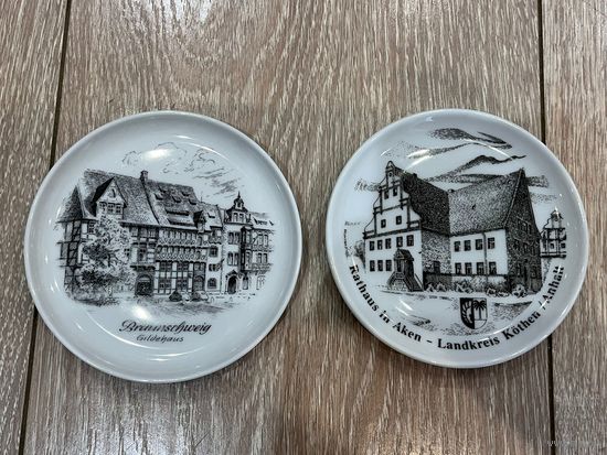 Две винтажные фарфоровые тарелки GDR.