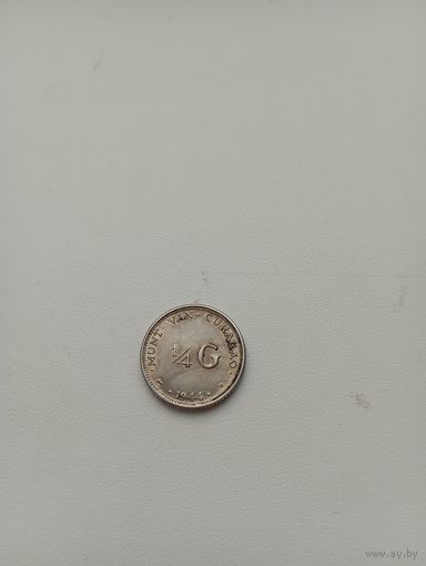 КЮРАСАО 1/4 гульдена 1944 год(серебро)