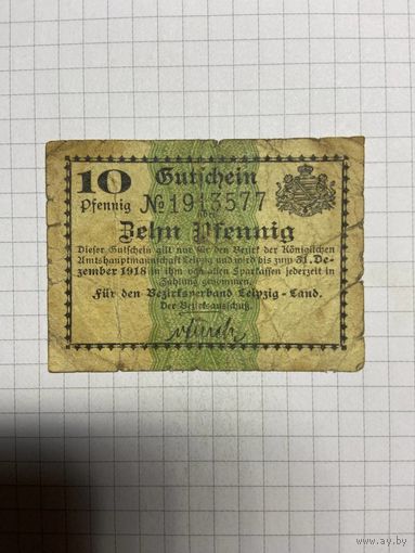 Нотгельд 10 пфеннигов 1921 год. -2712