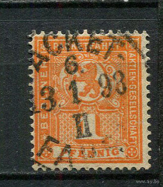 Германия - Берлин (B.) - Местные марки - 1896/1900 - Герб 1Pf - [Mi.65] - 1 марка. Гашеная.  (Лот 67Db)