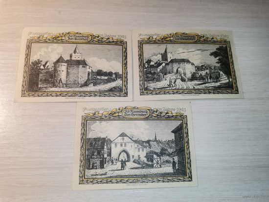 Нотгельды номиналом 25 пфеннингов 1921 года,провинция Саксония, город Наумбург-на-Заале, Германия.