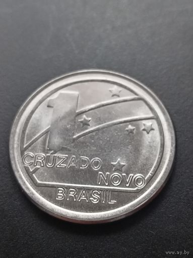 Бразилия 1 новый крузадо 1989 г. - 100 лет Республике