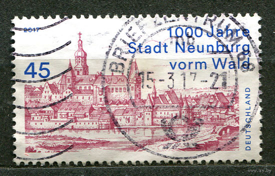 1000 лет городу Нойнбург-форм-Вальд. Германия. 2017. Полная серия 1 марка