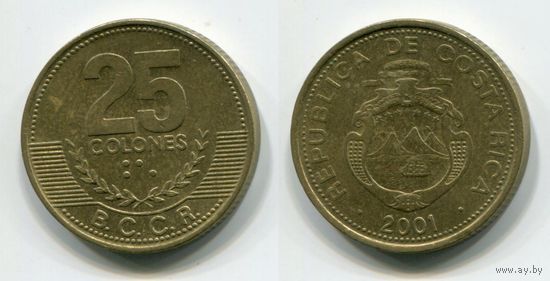 Коста-Рика. 25 колон (2001, XF)
