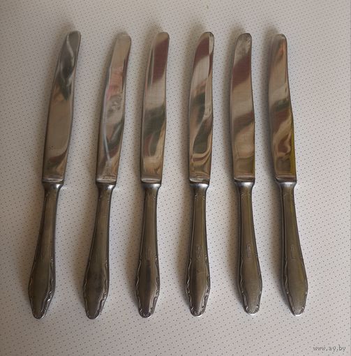 Ножи столовые нержавейка 6 штук СССР