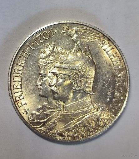 2 марки 1901 Пруссия - 200 лет династии золотистая в блеске!