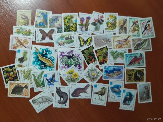 ФЛОРА,ФАУНА (41 чистая марка СССР)