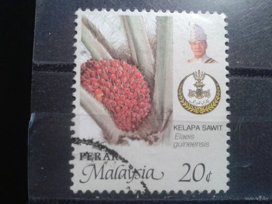 Перак, 1986. Масличная пальма, султан и герб. К- 14:13 3/4