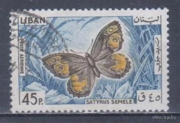 [2124] Ливан 1965. Фауна.Бабочка.45п. Гашеная марка.