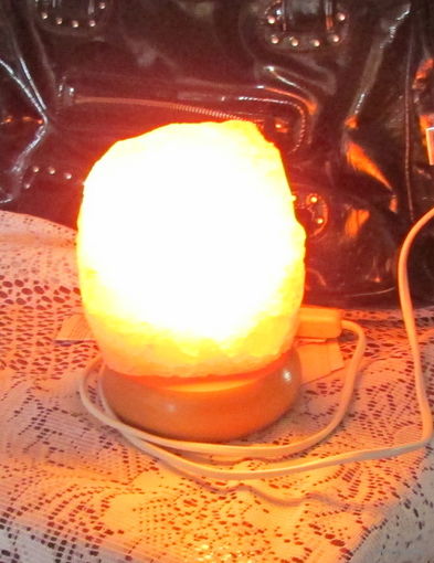 Солевая лампа-ночник, высота соли 12 см