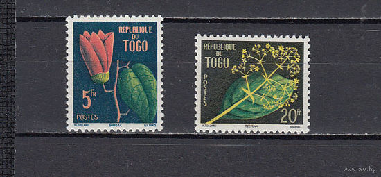 Фауна. Цветы. Того. 1959. 2 марки. Michel N 266-267 (1,9 е)