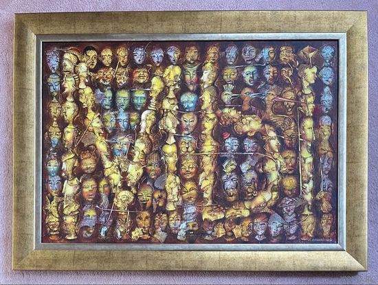 126/92см;Малишевский А.С "Мы", 2009г. Холст, масло. Размер с рамой 126х92 см.