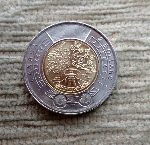 Werty71 Канада 2 доллара 2023 День коренных жителей Канады