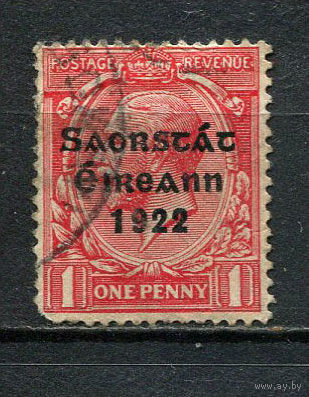 Ирландия - 1922 - Надпечатка на марках Великобритнаии 1Pg - [Mi.26I] - 1 марка. Гашеная.  (Лот 25Gv)-T4P16