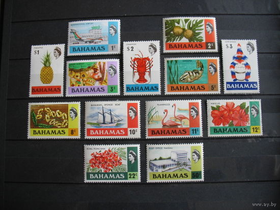 Брит. Багамы.  Сборная  тематика. 13 марок. 1971 г.  к.ц.-29 евро.  2 фото. см. условие.