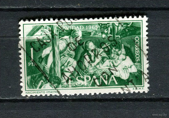Испания - 1965 - Рождество. Искусство - [Mi. 1585] - полная серия - 1 марка. Гашеная.  (LOT EA26)-T10P29