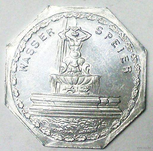 ГЕРМАНИЯ НЮРНБЕРГ 20 пфеннигов 1920 год "Фонтан "ТРИТОН" в НЮРНБЕРГЕ" -ШТЕМПЕЛЬНЫЙ БЛЕСК!