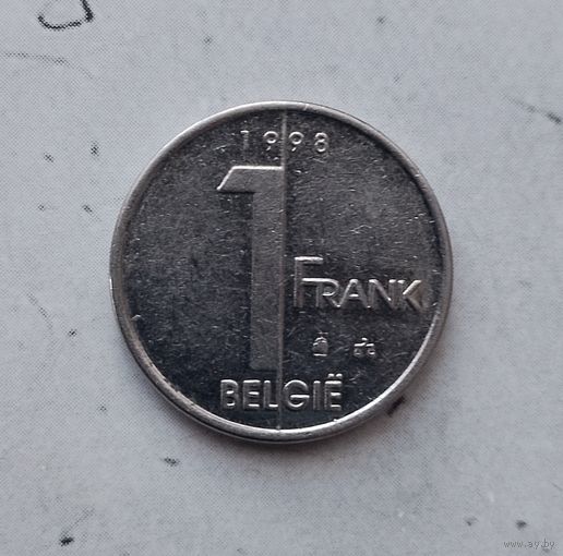 1 франк 1998 года Бельгия (надпись на голландском "BELGIЁ"). Король Альберт 2. Красивая монета!