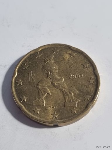 Италия 20 евроцентов 2002