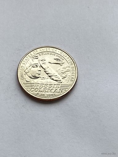 25 центов 2023 г., Бесси Колман, США.