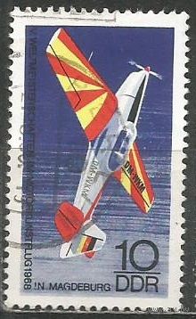 ГДР. ЧМ по высшему пилотажу. Магдебург. 1968г. Mi#1391.