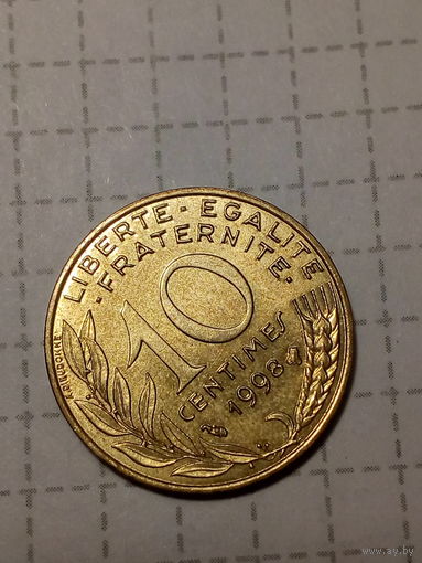 10 сантимов Франция 1998 год