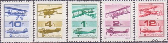 Венгрия 1988. Исторические Самолеты Авиация Серия ** //1