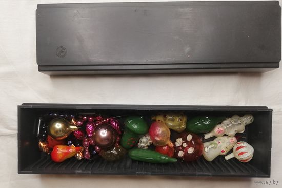 Елочные игрушки-крохи, для настольной елочки, СССР