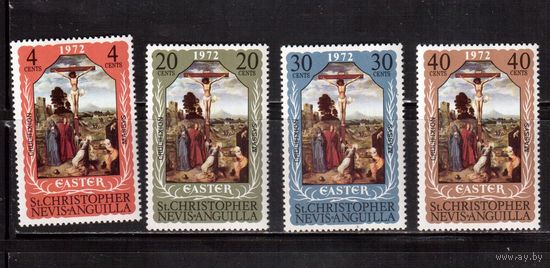 Сент-Кристофер(Невис, Ангилья)-1972, (Мих.241-244) **, Рождество,Живопись,