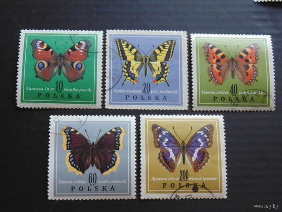 Польша 1967 г. Бабочки.