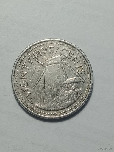 Барбадос 25 центов 1996 года .