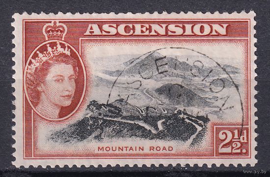 171.BrK. Великобритания. Колонии. Асенсьон. Елизавета II. Местные мотивы. 1956 г. 2 1/2d. Mi.#66.