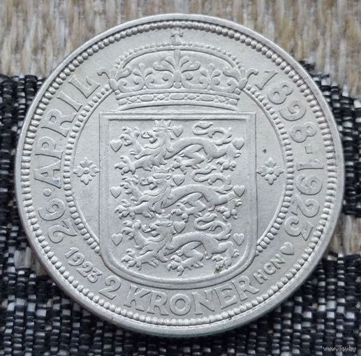 Дания 2 кроны 1923 года. 1898-1923 гг. Серебро! Сторгуй за свою цену, предложи обмен! S90
