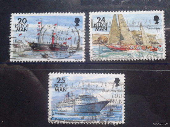 Мэн 1993 Корабли Михель-2,3 евро гаш