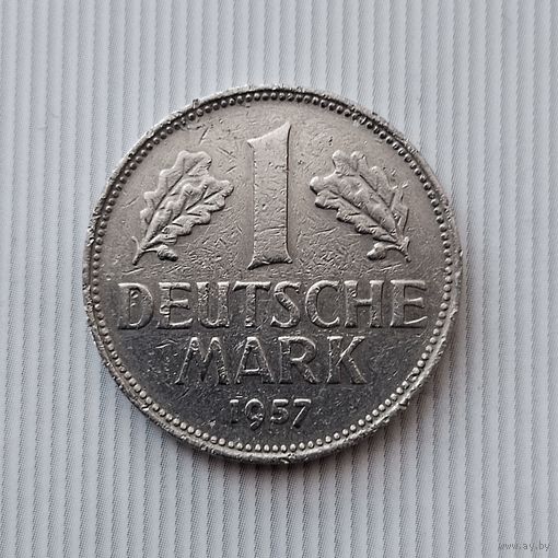 1 марка 1957 года (G) Германия. Федеративная республика (ФРГ).