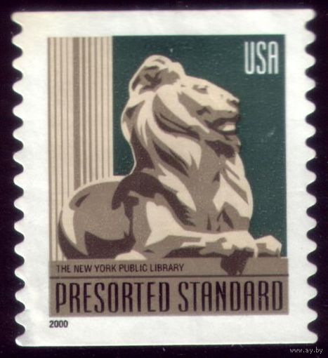 1 марка 2000 год США Лев 3388