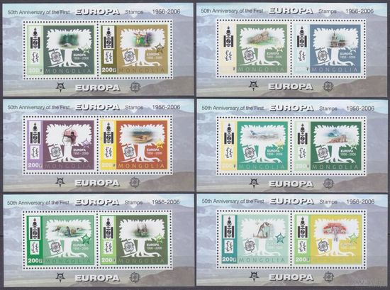 Монголия 50 лет европейской марке 2006г. MNH