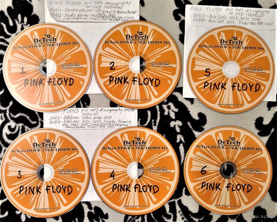 DVD MP3 полная официальная дискография PINK FLOYD (Classic rock, Psychedelic rock, Progressive rock, Art rock) - 6 DVD