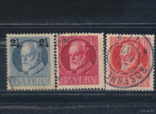 Германия Бавария Кор 1916 Людвиг III Cтандарт #111A,114A,115A