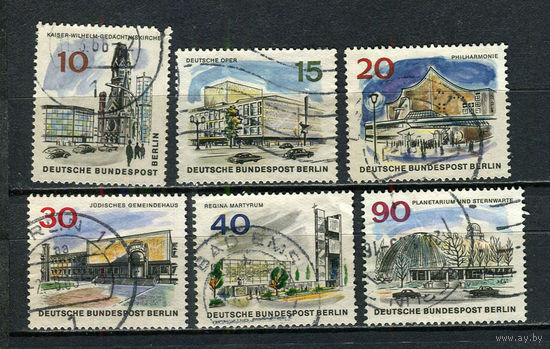 Западный Берлин - 1965/1966 - Архитектура - (ном. 10 с повреждением) - 6 марок. Гашеные.  (LOT Gy30)-T3P29