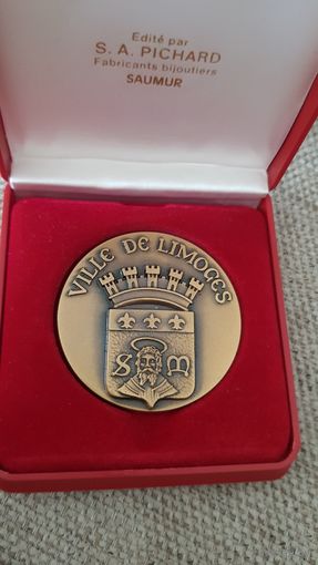 Медаль настольная Франция, герб Лиможа