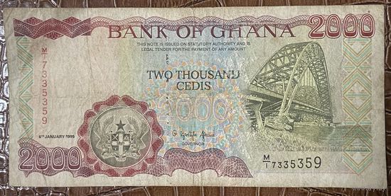 Банкнота 2000 седи 1995 год. Гана